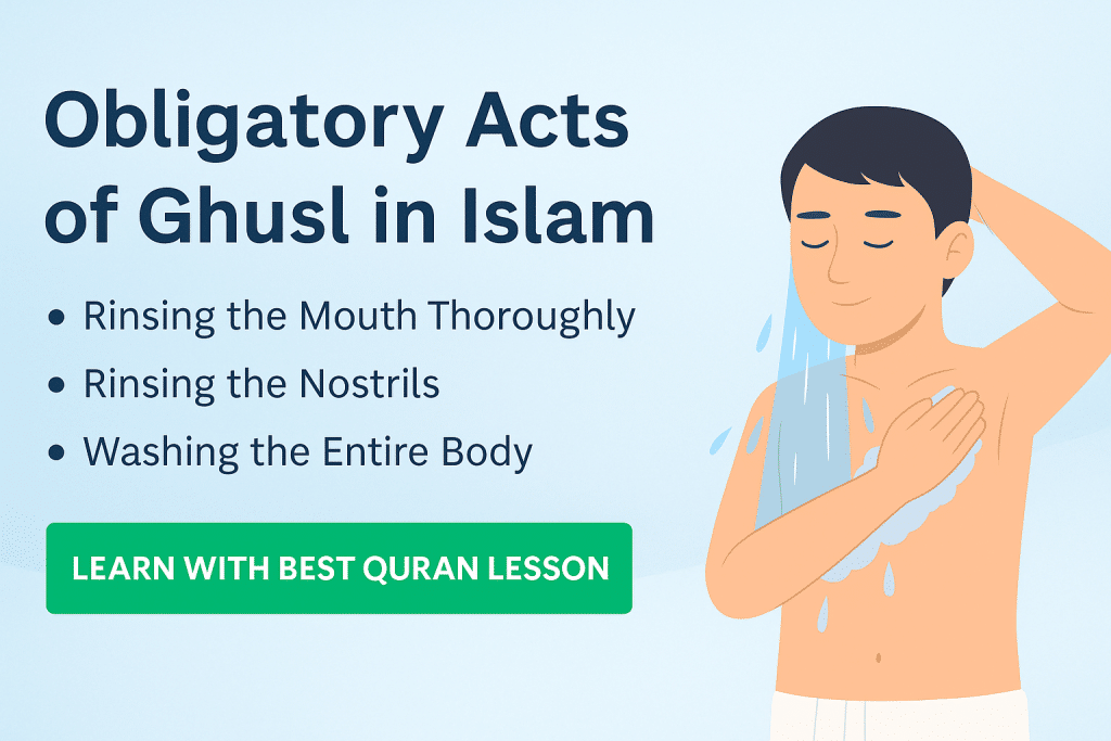 Obligatory acts of Ghusl